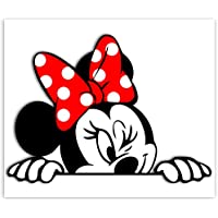 Los mejores  - Biomar Labs® 1 x Pegatina Vinilo Autoadhesivo Divertido Minnie Mouse Etiqueta Dibujos Animados Sticker Coche Car Moto…